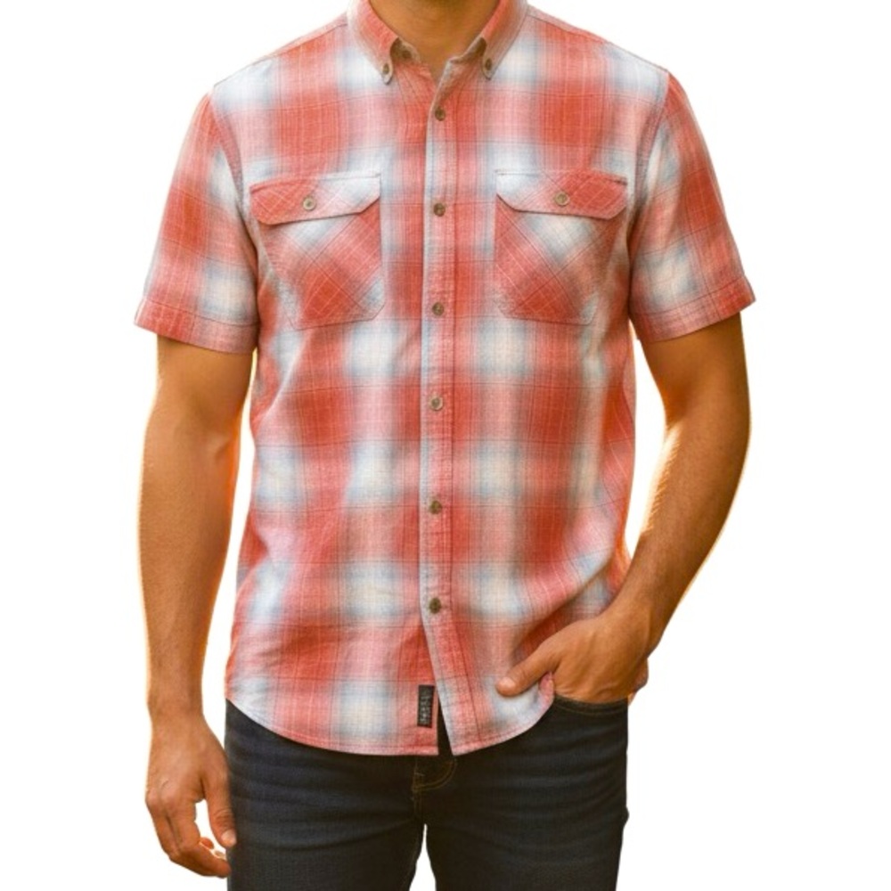 WOLVERINE Men’s Plaid Casual Button Down Shirt